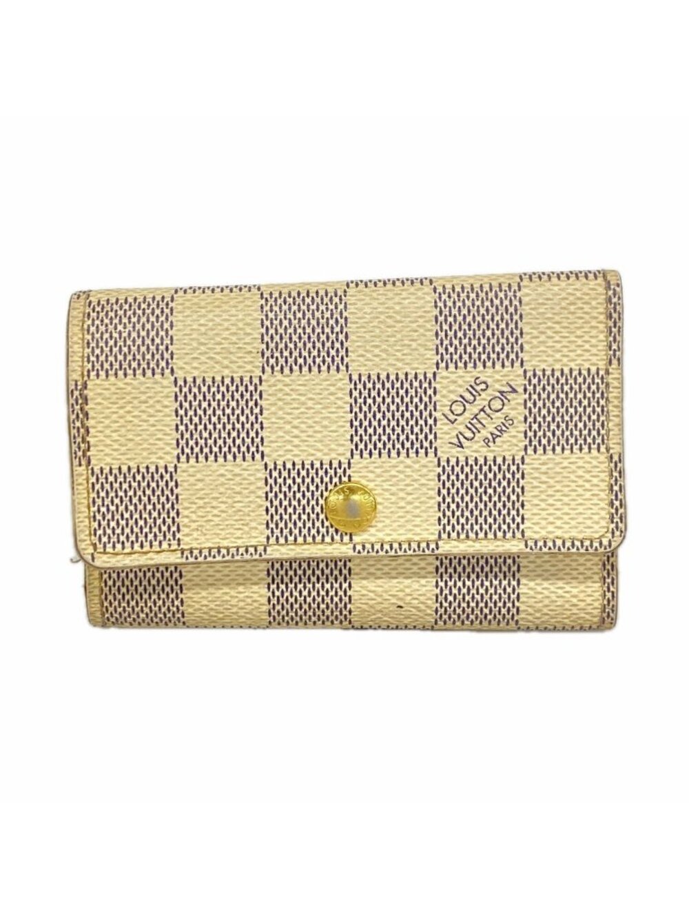 Louis Vuitton Key Case Damier Azur Multicles 6 White Key Holder